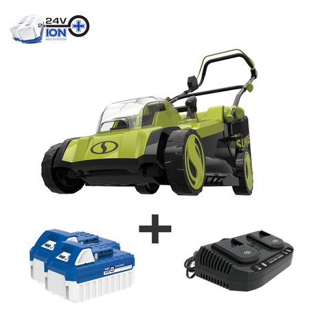 SUN JOE 48-Volt 21-Inch 1100W Cordless Lawn Mower, Tool Only 24V-X2-21LM-CT